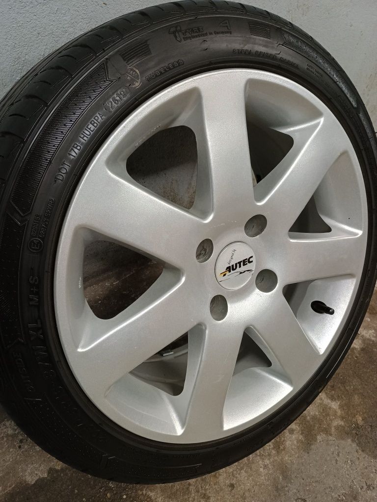 Лети джанти 16 4x108 ET35 7.5j с летни гуми 205/45/16