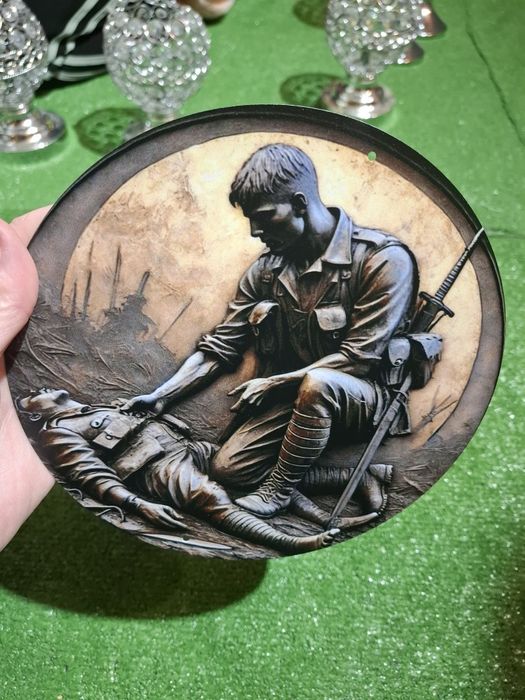 Воена сцена метална табела