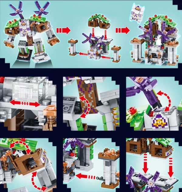 Конструктор Майнкрафт LED светлина Minecraft конструктори