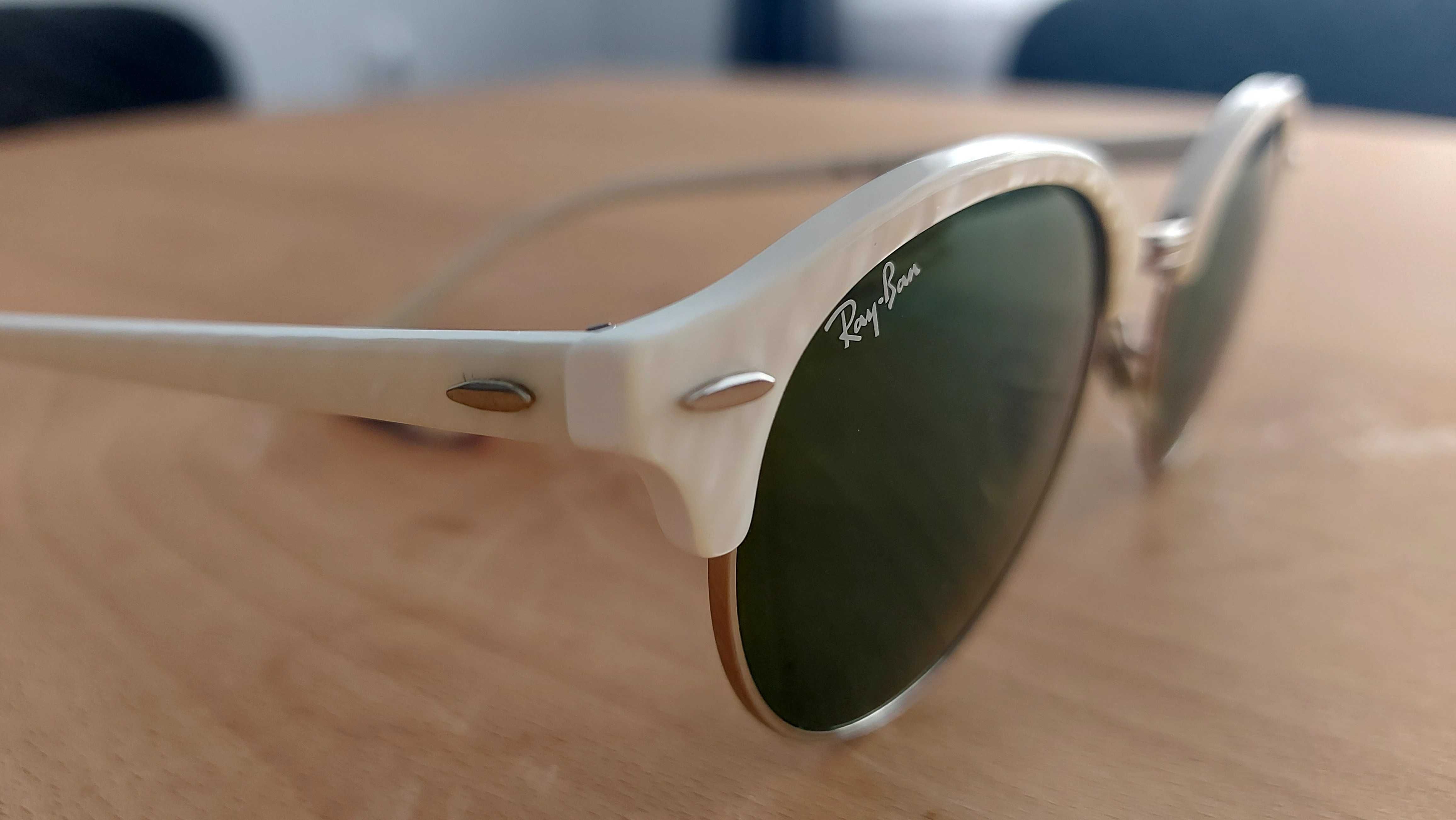 Очила Ray Ban със седефена рамка и зелено, тъмно  стъкло