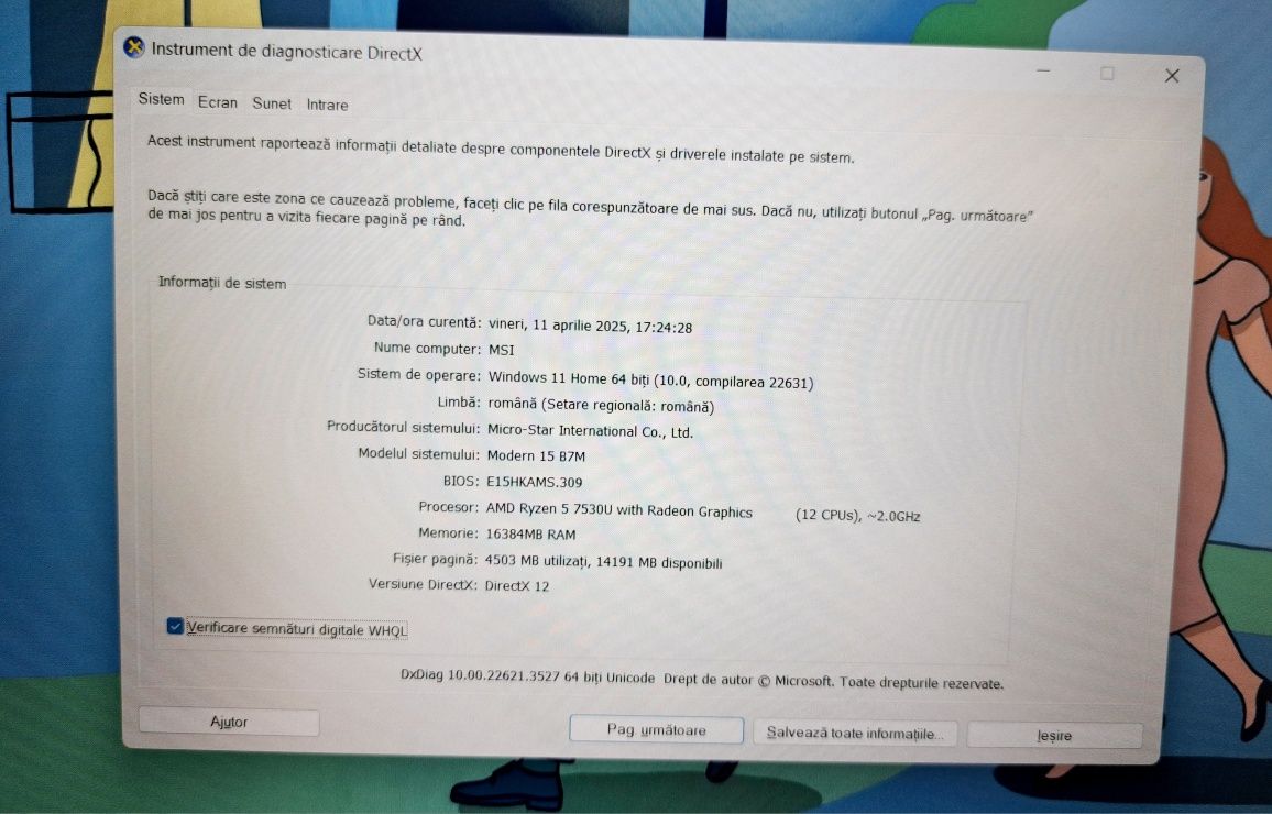 MSI Modern 15 B7M AMD Ryzen 5-7530U Bmg Amanet 88593