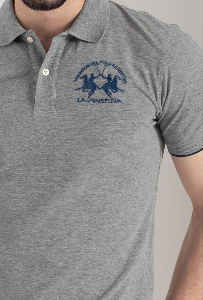 La Martina Тениска с яка и бродирано лого
