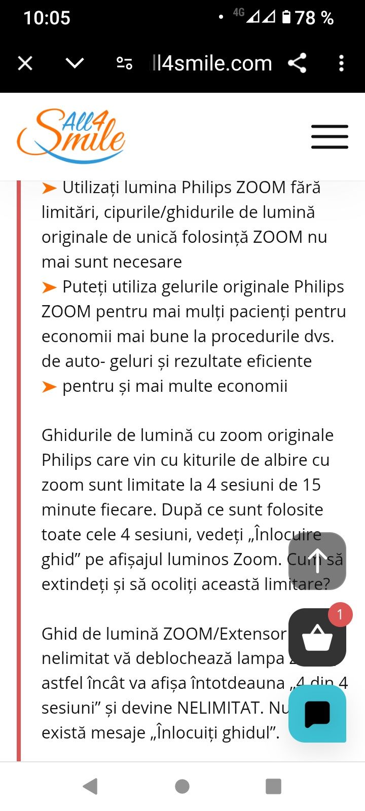 vând lampă albit dinți, zoom Philips