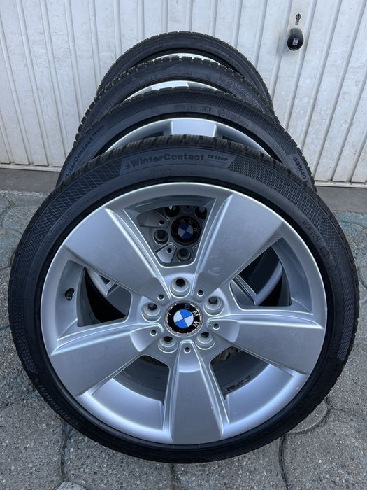 Jante aliaj 5x120mm, anvelope iarna 225/40 R18 BMW E46 E90 E91 E81 E87