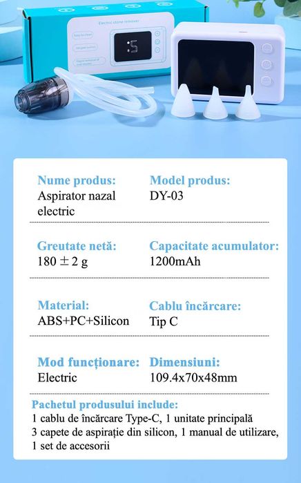 Aspirator Nazal Electric pentru Bebelusi