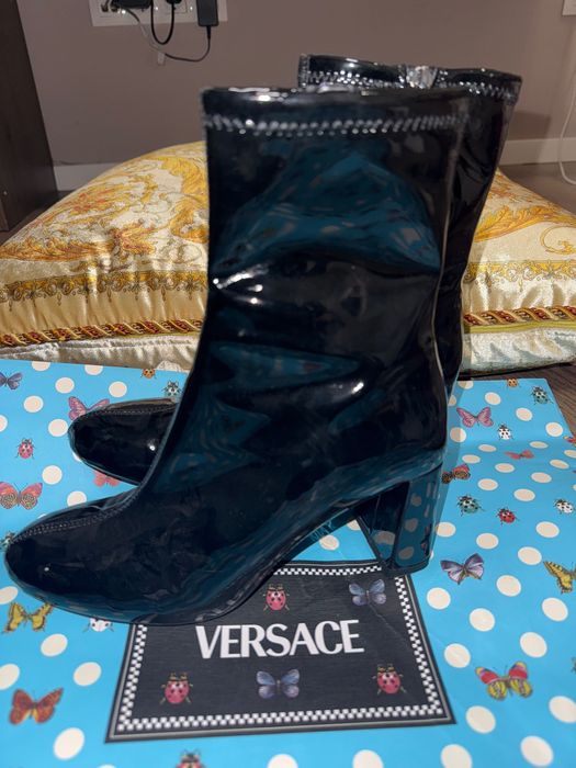 Обувки черни боти bershka