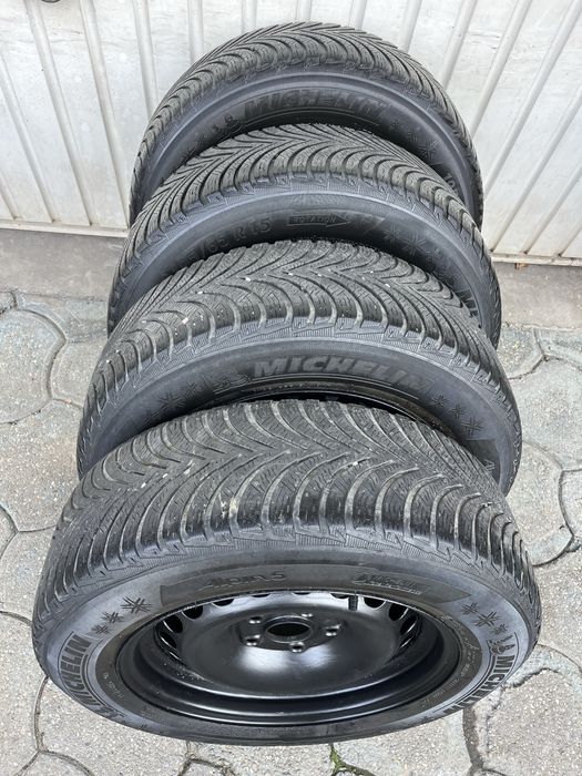 Jante otel 5x112mm, anvelope iarna 195/65 R15, VW, Audi, Seat, Skoda