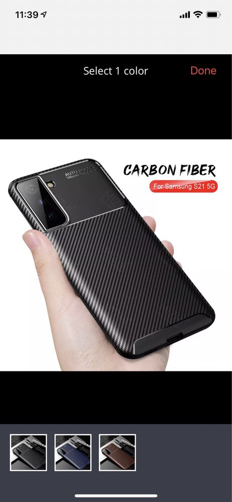Samsung S21/Plus/Ultra Case Husa Autofocus Carbon Silicon Neagra