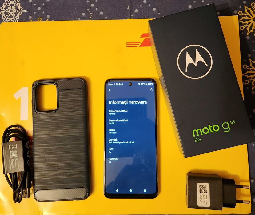 Smartphone Motorola G53, 128GB, 4GB RAM, 5G, Arctic Silver - Ca NOU