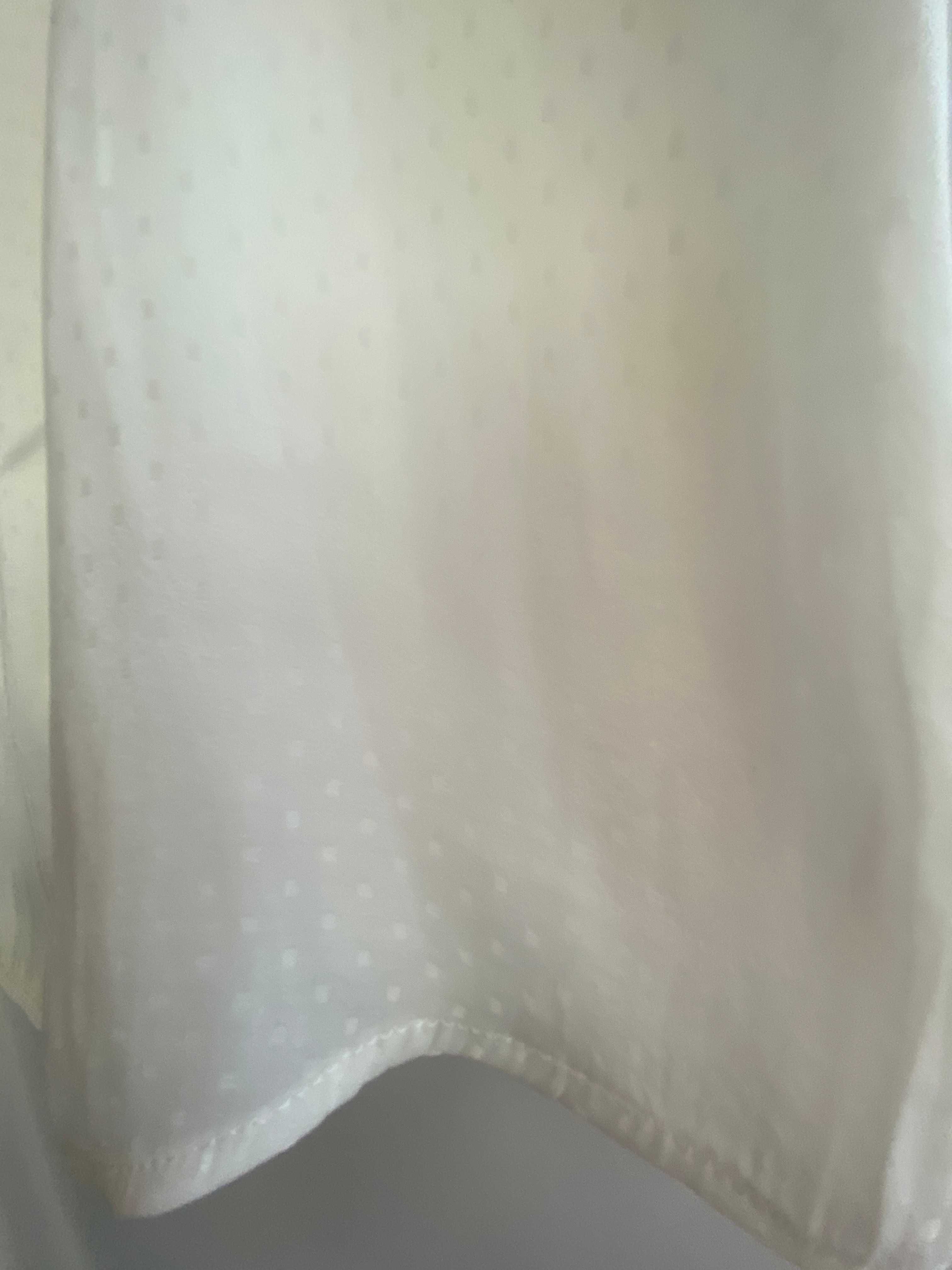 Top/camasa fara maneci, alb cu bulinute albe, nou fara eticheta, S/36