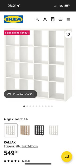 Etajeră - mobilă albă