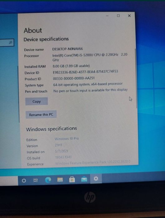 Laptop probook i5