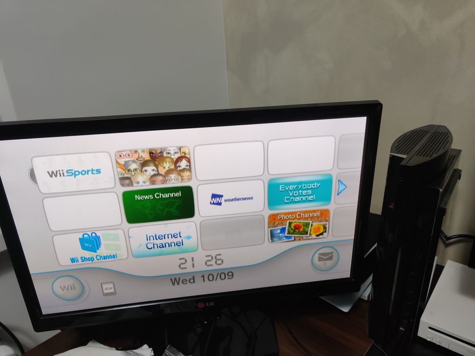 Nintendo wii modat cu cip cu adaptor HDMI