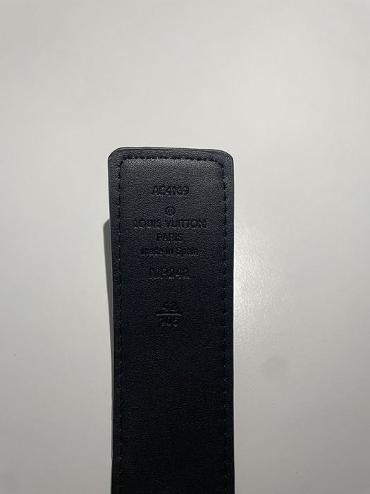 Curea Louis Vuitton Full Black cu cataramă LV, nouă