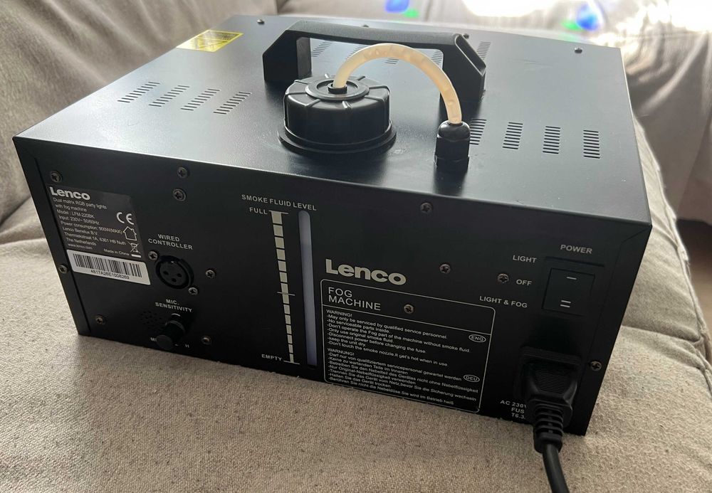 Aparat de fum profesional Lenco LFM-220BK 900W efecte RGB telecomandă