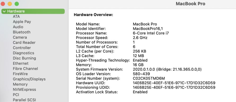 MacBook Pro 16 2019 MVVJ2, a2141