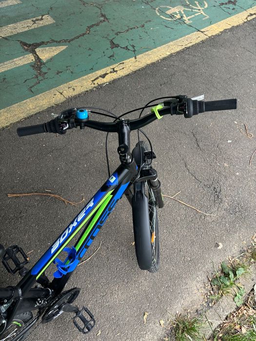 Bicicleta copii CROSS Boxer 26, negru-albastru-verde