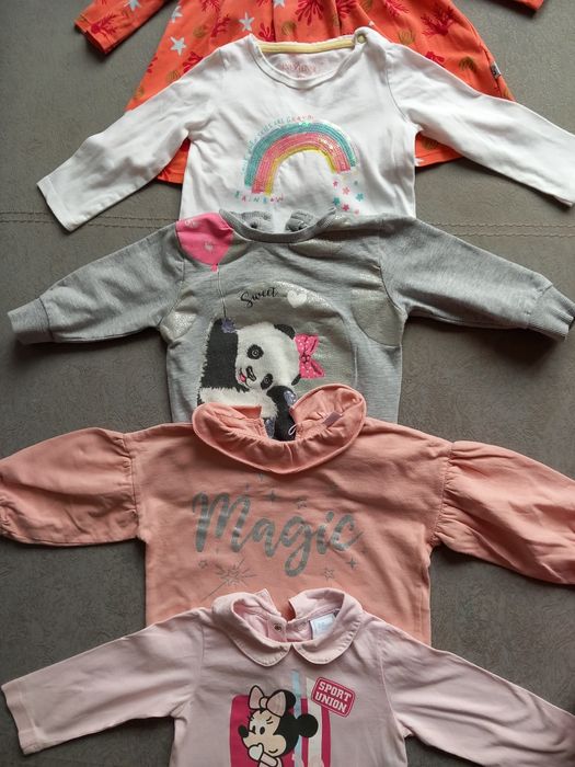 Lot 5 bluze fetita marimea 80 -86