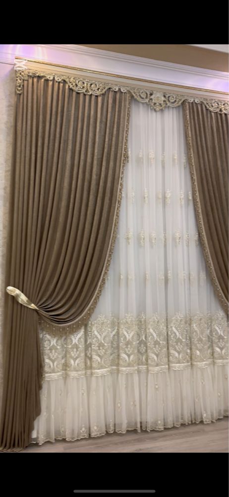 Элита пардалар уйингиз учун чиройлик хамда сифатли пардалар тикамиз