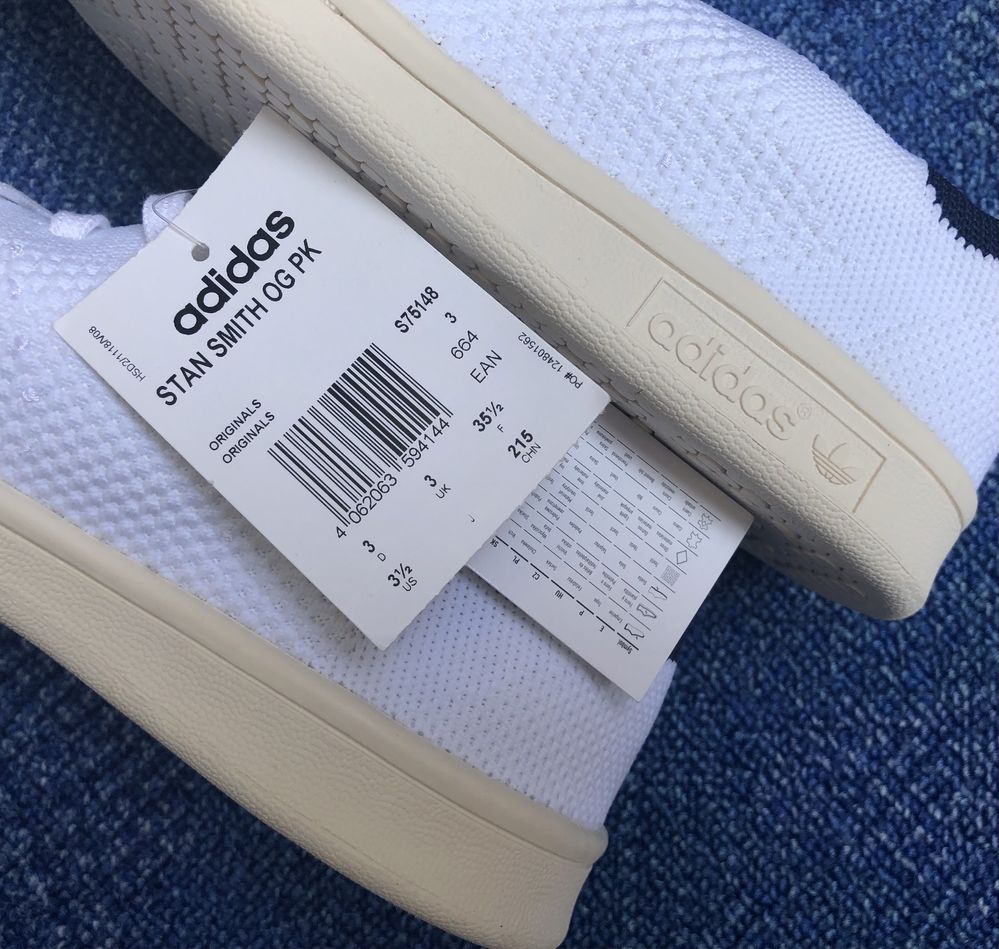 Adidas Stan Smith Primeknit ОРИГИНАЛНИ дамски/детски маратонки 35,5/22
