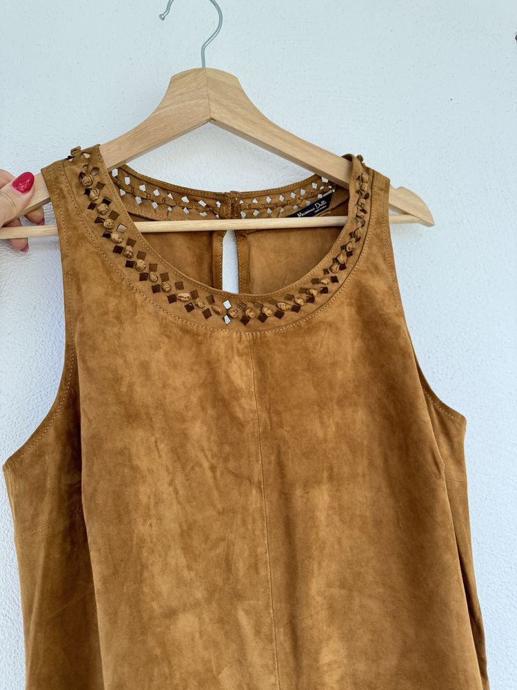 Rochie Massimo Dutti piele naturală caprină