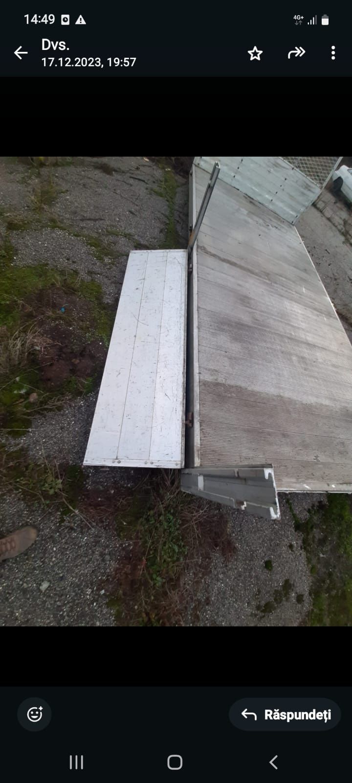 Benă platformă aluminiu Iveco Daily 4,50 m