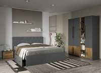 Set dormitor Gri cu Flagstaff Oak fara comoda - Sidney - C16