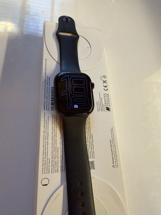 Apple watch series 10 jet black S/M GPS, garantie 1 an