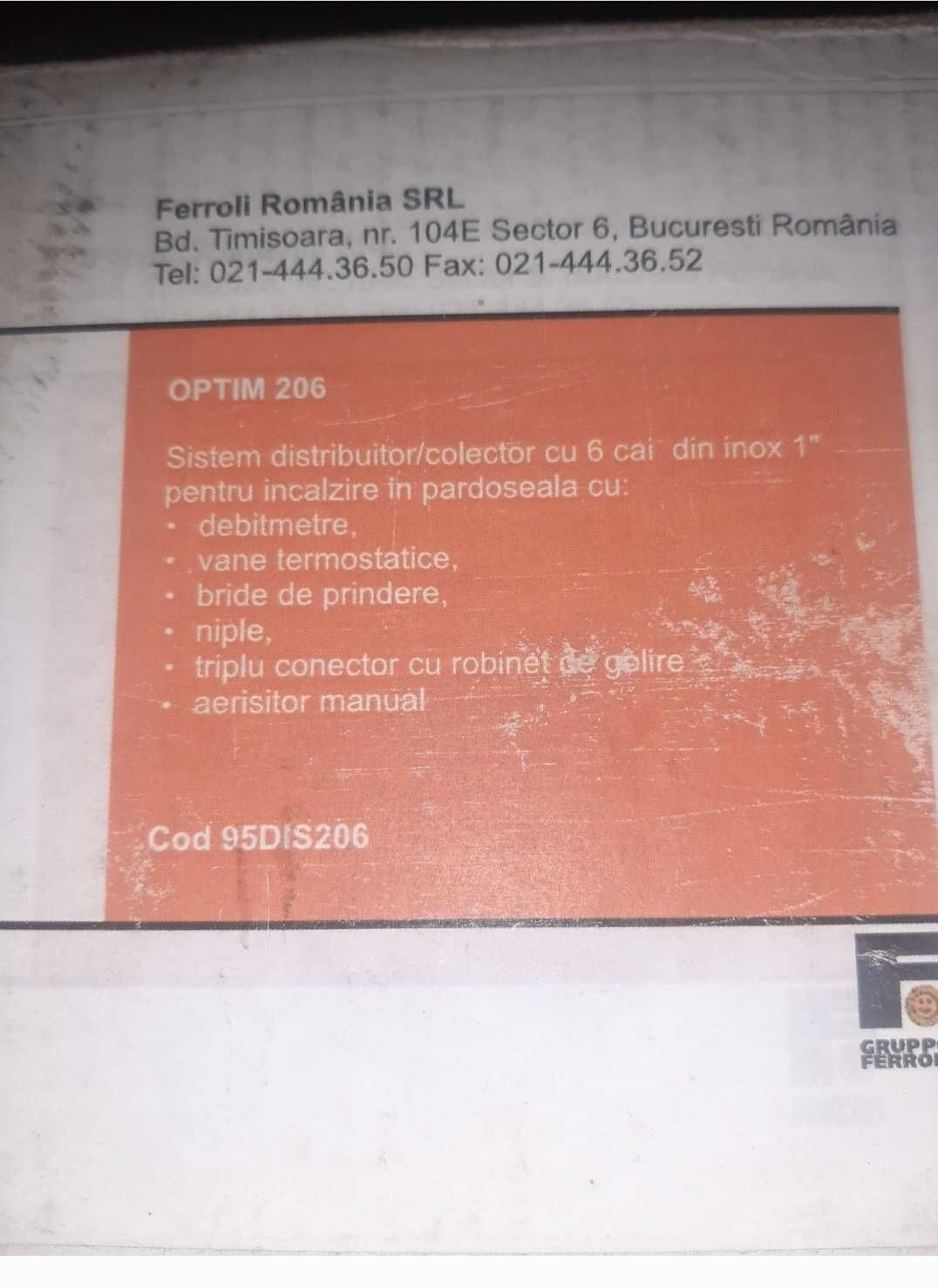 Distribuitor Ferroli inox 6 căi