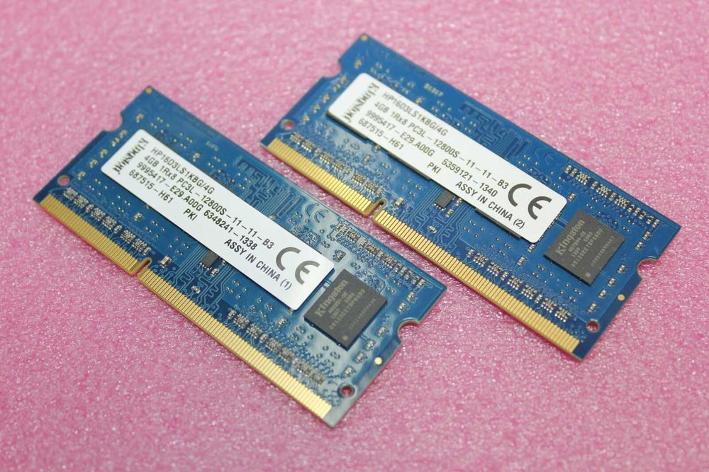 Kingston 4GB DDR3 SO-DIMM 2 штуки в сумме 8 ГБ. установка бесплатно