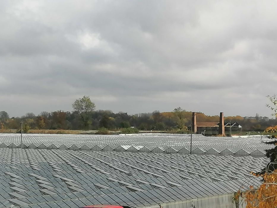 Конструкция за стъклена оранжерия.