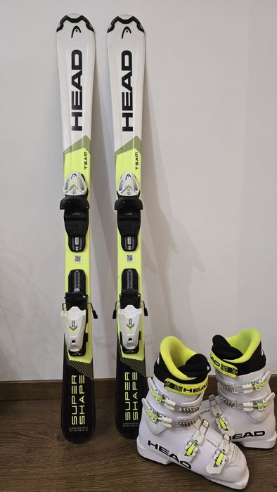 Schiuri Head SuperShape 117 cm  si clapari Head Raptor 23-23.5 copii