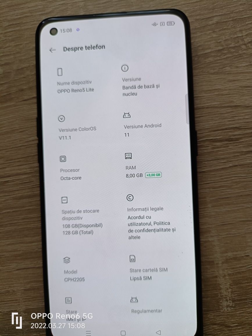 Vând telefon Oppo reno5 lite