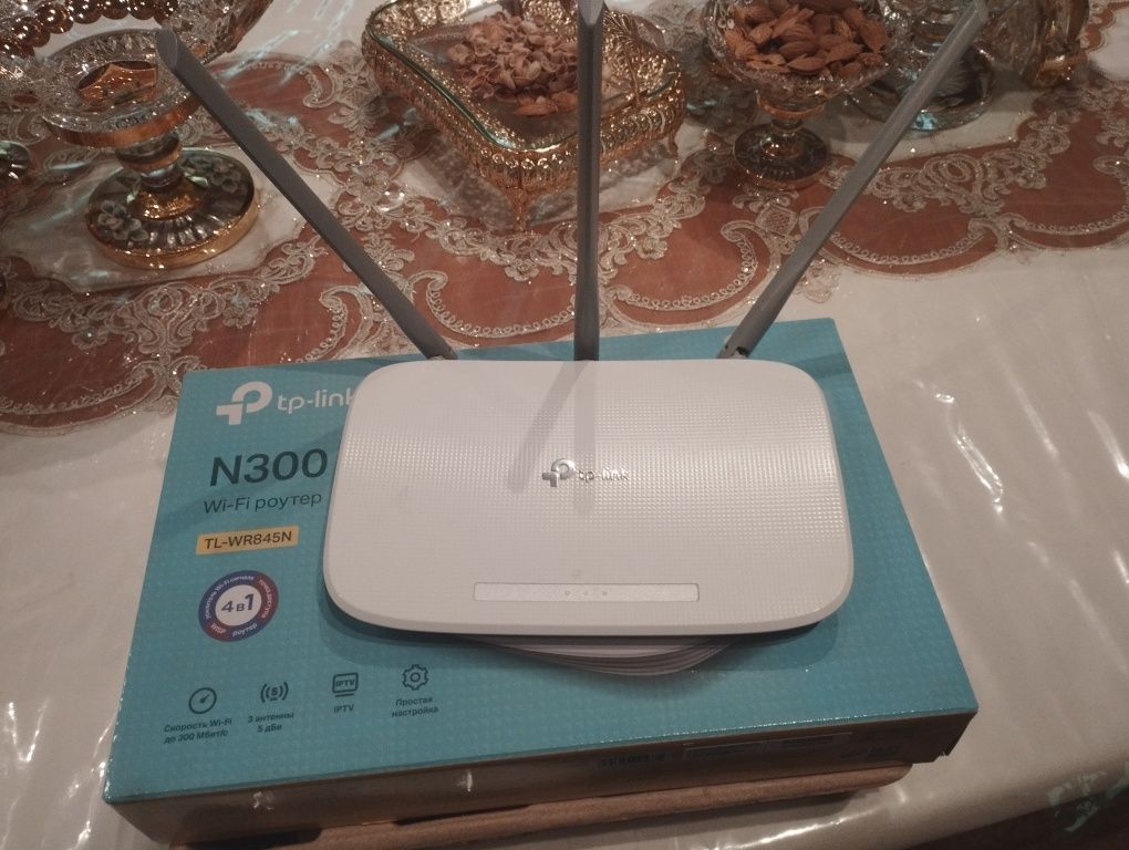 WiFi Модем Tp-Link TL-WR845N
Wi-Fi роутер N300
Скорость до 300 Мбит/с