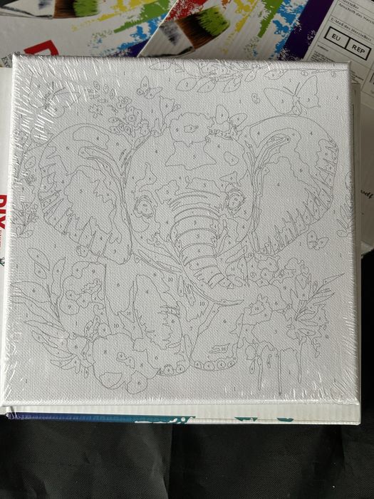 Pictura pe numere copii - elefant