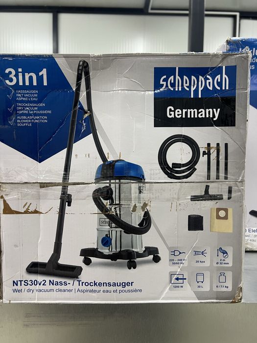 Прахосмукачка за мокро и сухо почистване Scheppach NTS20 1300W 20л