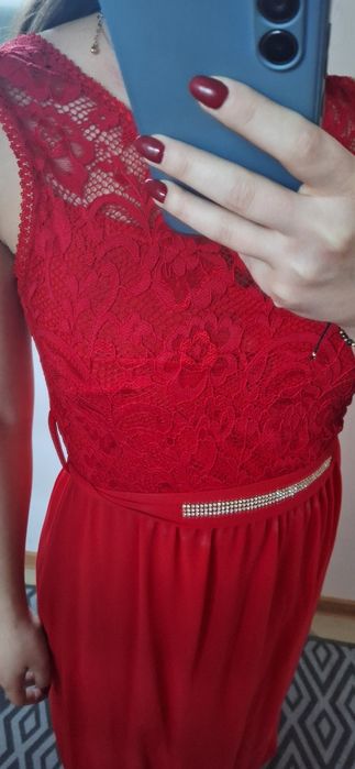 Rochie rosie eleganta