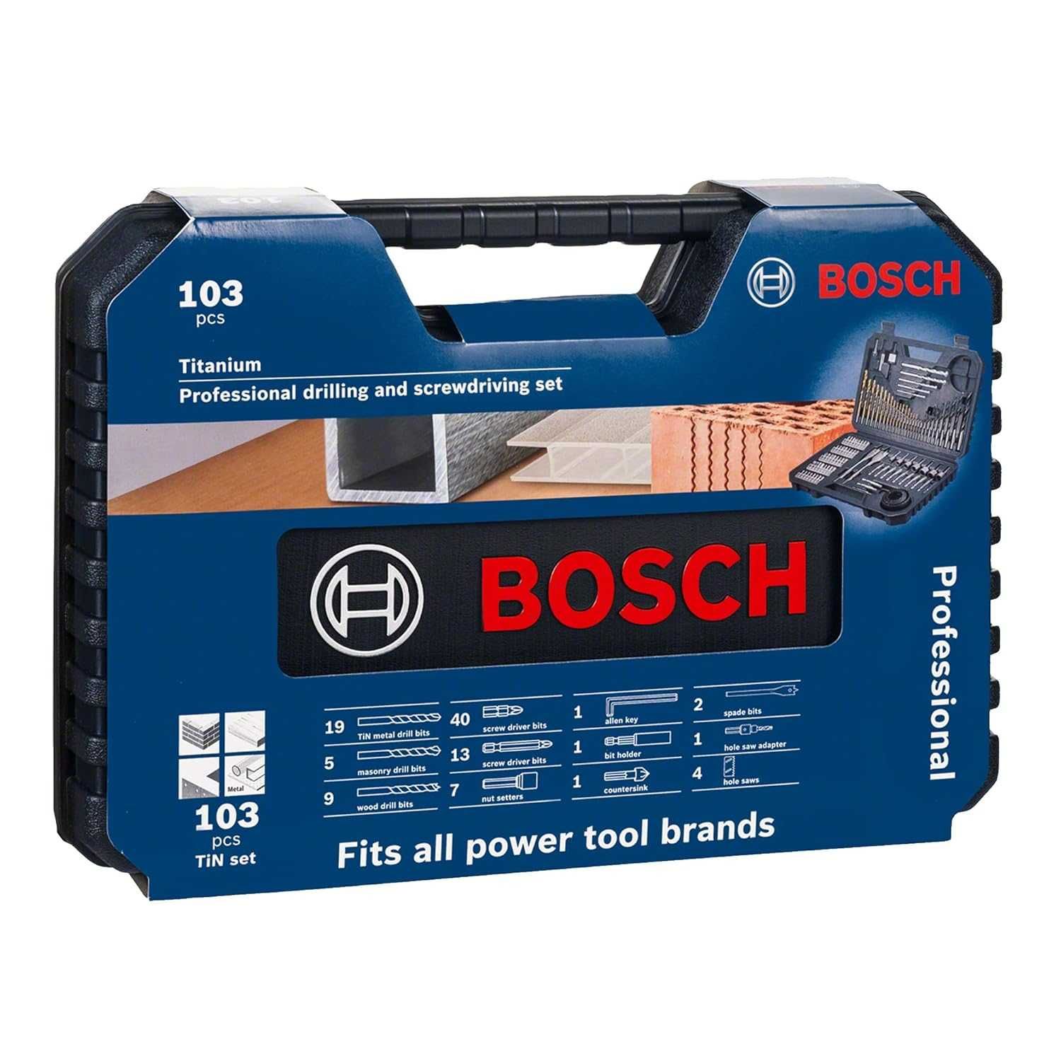 Комплект битове Bosch със свредла, Professional, 103 бр