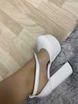 Pantofi platforma albi