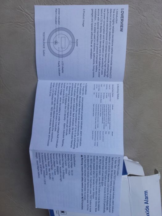 Detector monoxid de carbon CO, nou