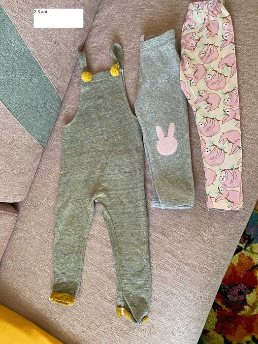 Lot pantaloni egari set cu bluza copii marime 98 2-3 ani