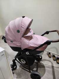 Детска комбинирана количка Lorelli - Crysta 3в1, Blossom Pink