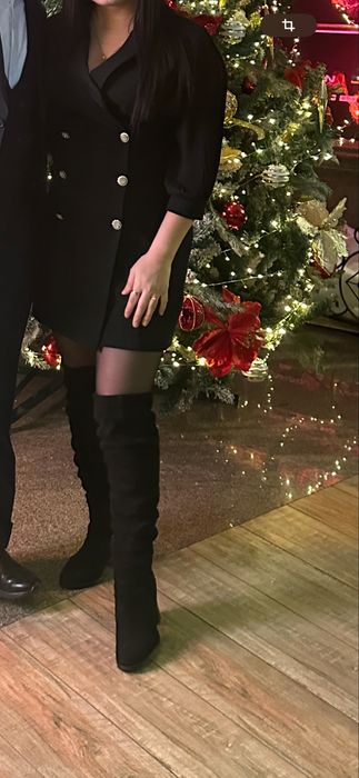 Платье пиджак черное