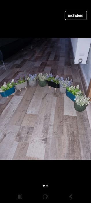 Lot 8 ghivece flori artificiale