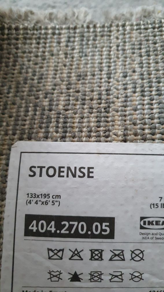 Covor ikea gri stoense 133 cu 195