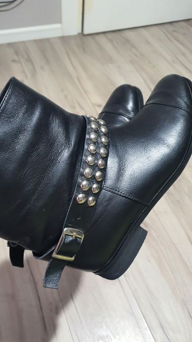 Ghete piele cu tinte 38