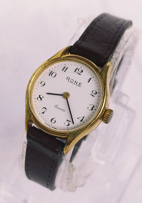 Ceas de damă Rone cu Quartz, din oțel inoxidabil si curea din piele