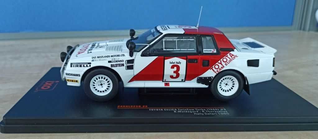 Macheta Toyota Celica TwinCam Turbo TA64 Rally Safari 1985 - IXO 1/24