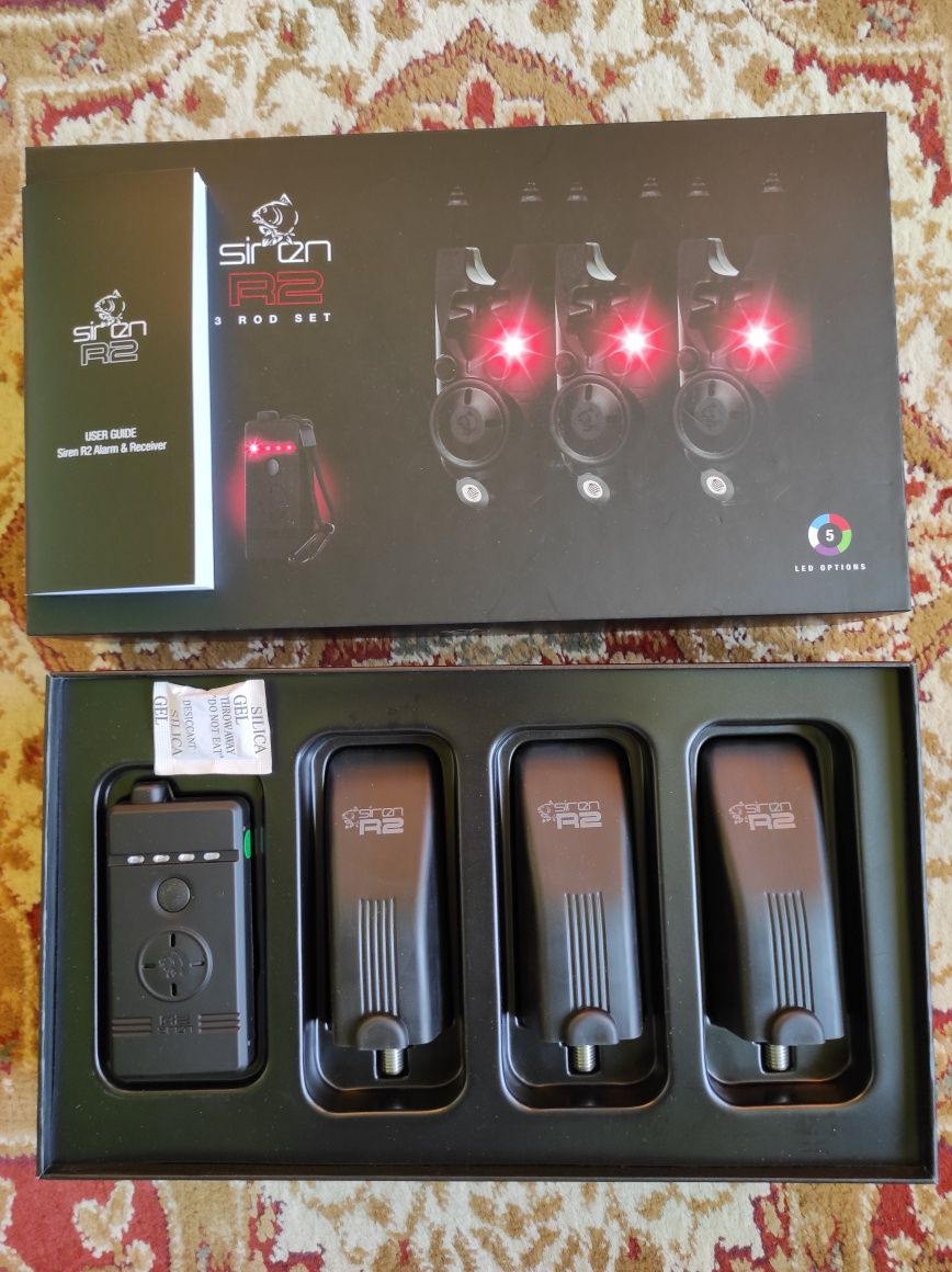 Set 3 avertizori + statie Nash Siren R2 + Husa pentru Tamburi Fox R-Se