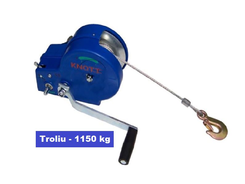 Troliu,winch manual KNOTT 500kg, 900 kg, 1150 kg